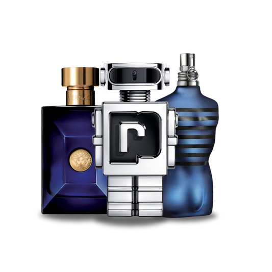 Combo Promotionnel Versace DYLAN BLUE, Paco Rabanne PHANTOM et Jean Paul Gaultier ULTRA MALE 100ml