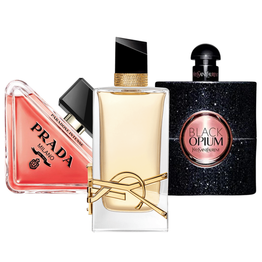 Combo promotionnel Prada Paradox,  Black Opium Yves Saint Laurent, Libre 100ml